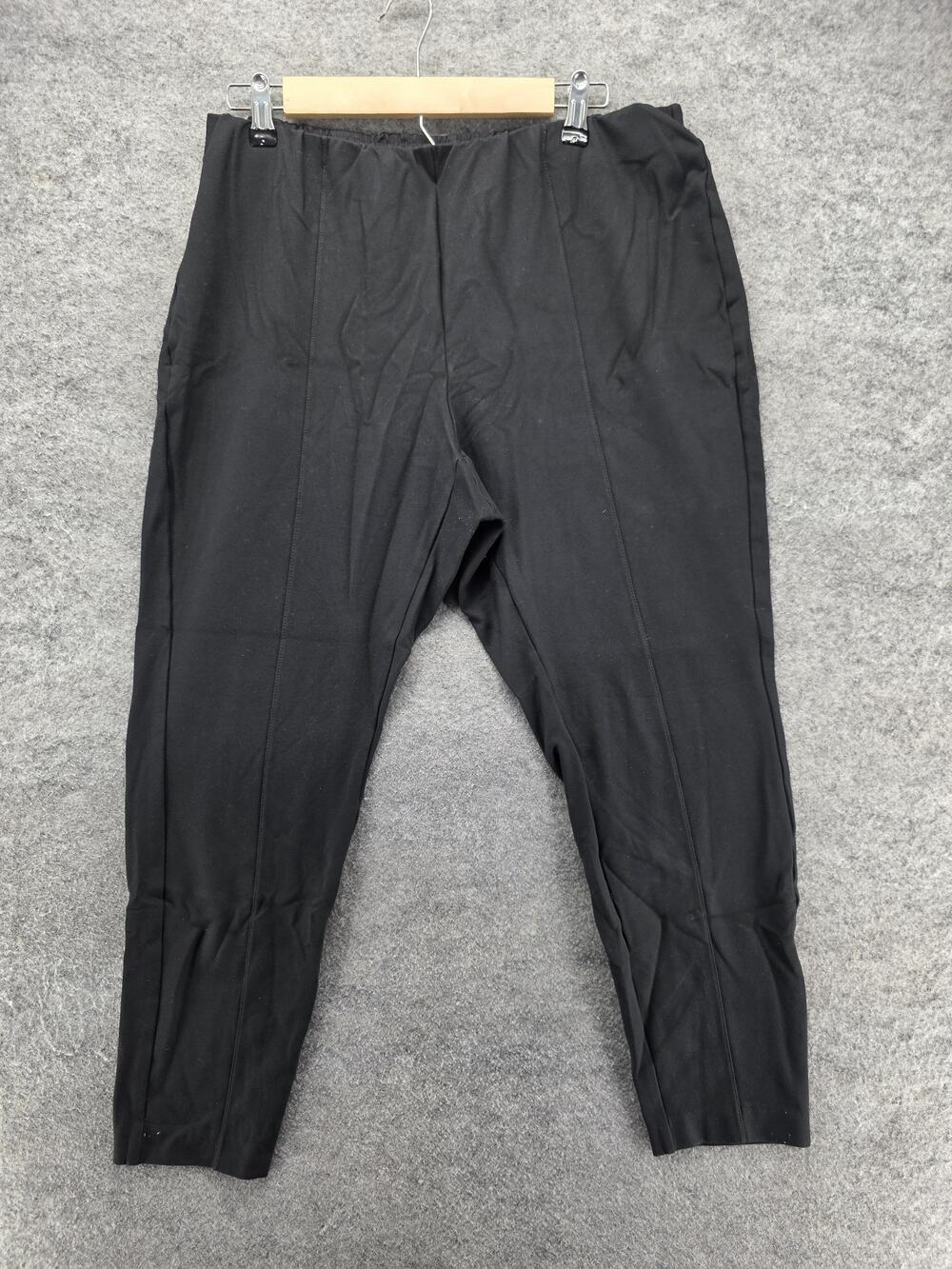 J. Jill Leggings Womens XL Black Ankle Ponte Viscose Nylon Spandex Elastic Waist